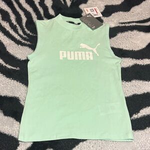 Puma Light Green Sleeveless Tee